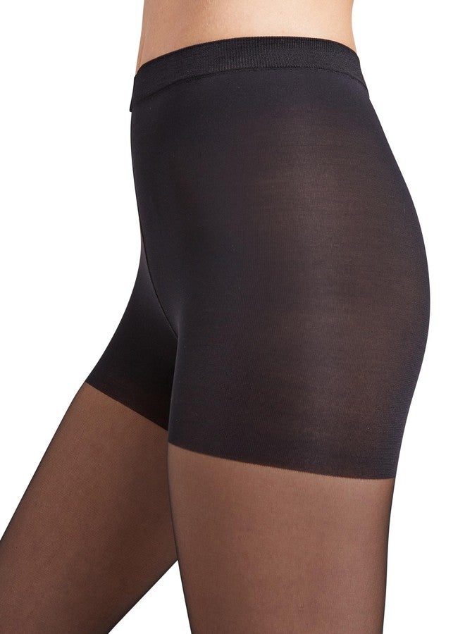 Wolford Individual 10 Tights For Women Sheer Shaping Pantyhose Reinforced Panty Shadow Toe Soft Waistband for All-Day Comfort Black Black Medium - Image 3